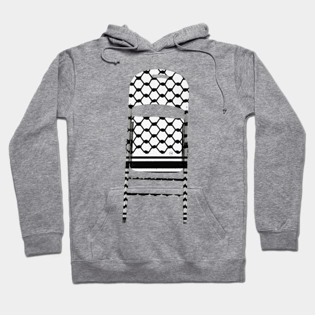 Folding Chair To Brutal Occupation Forces - Keffiyeh ™️ - Front Hoodie by SubversiveWare